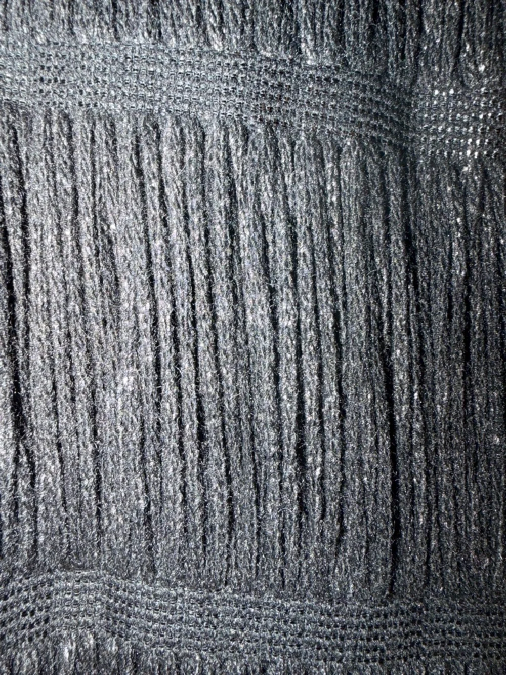 Vera Wang black metallic yarn coat. See measurements